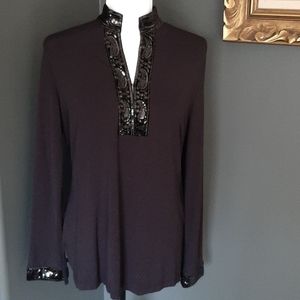 Sequin Trim Top